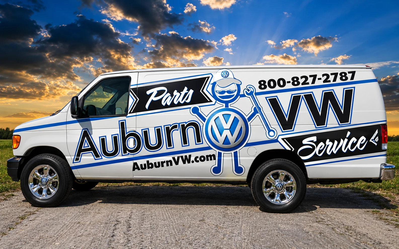 Auburn vehicle wrap design by American Web Express